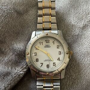 Timex Two-Tone Silver and Gold Round Dial Watch